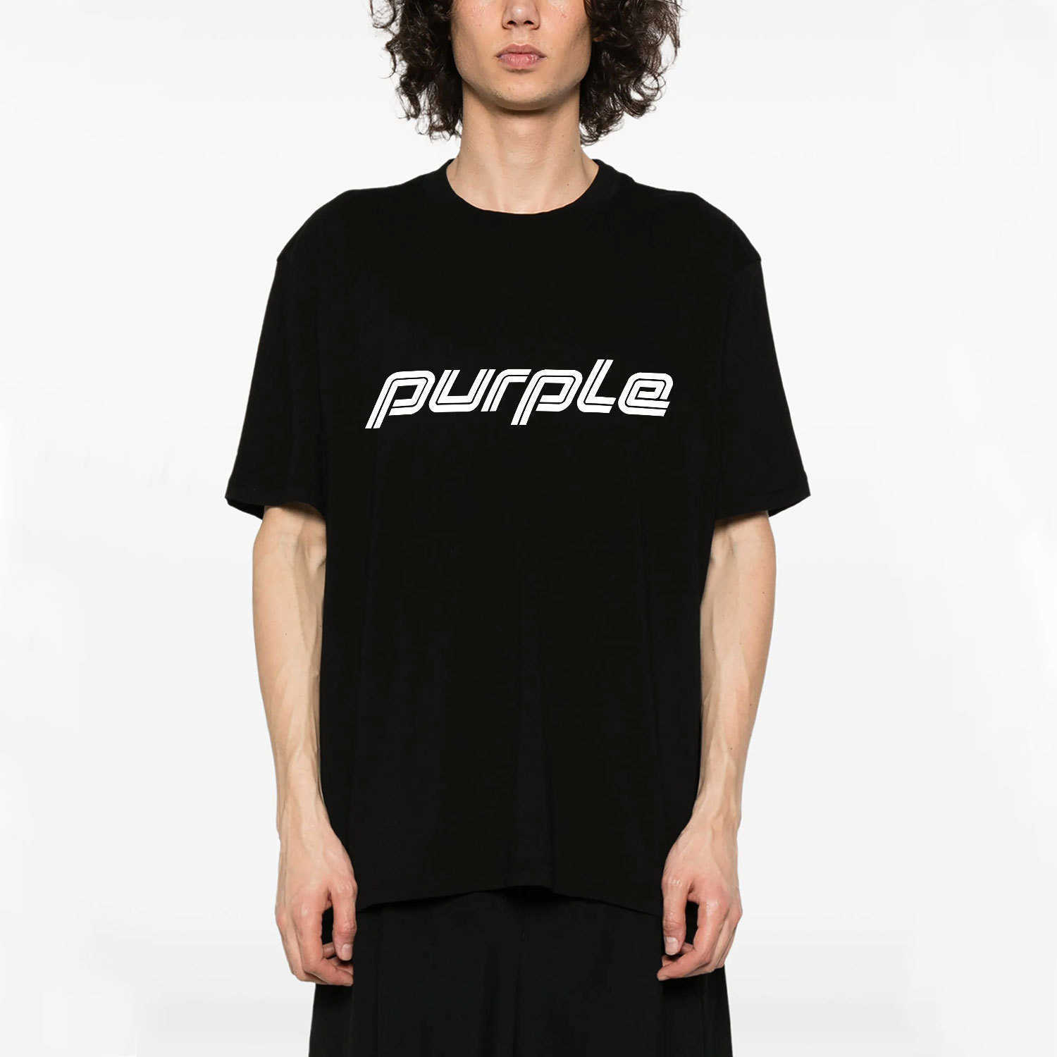 Trendy merk PURPLE BRAND T SHIRT T-shirt met korte mouwen en korte mouwenNIHT