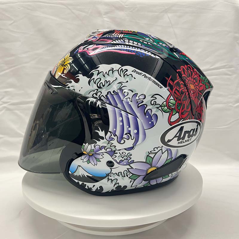 ARA I Jet VZ-RAM Oriental azul 3/4 casco de cara abierta Off Road Racing Motocross casco de motocicleta