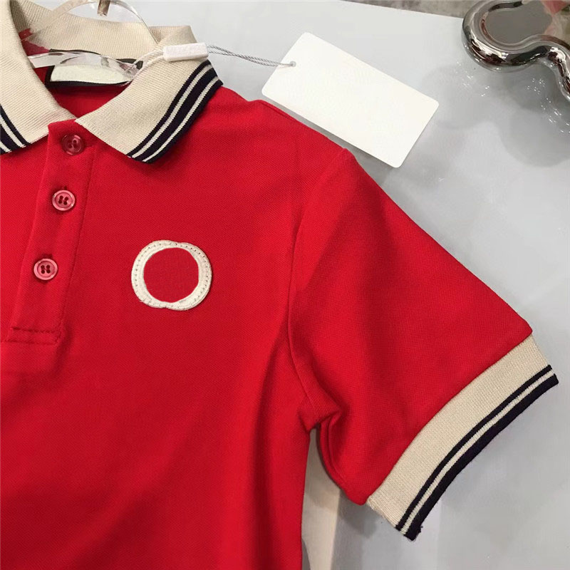 Nouveaux enfants vêtements de créateurs hauts printemps automne coréen bébé filles t-shirt à manches courtes tricoté polo classique lettre broderie polo 2 couleurs disponibles