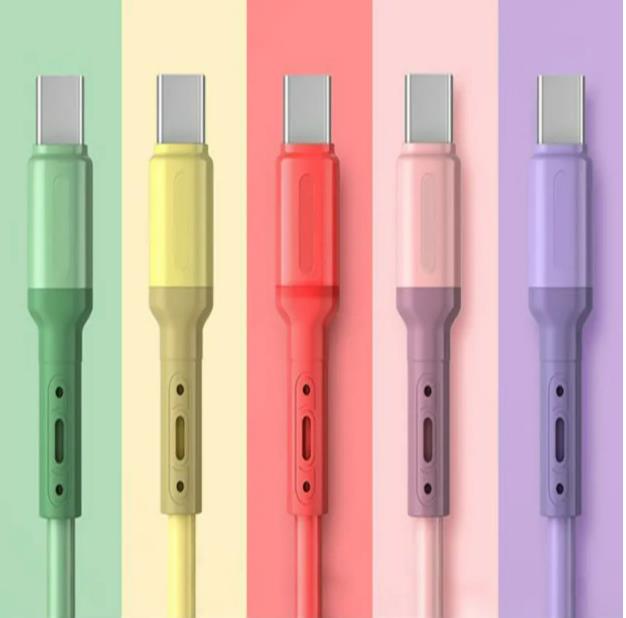 Nouveau câble USB de type C en silicone liquide souple 3A Câbles micro USB Tablette de téléphone Android Charge rapide Cordon de date mobile 1M 2M pour téléphone portable Samsung LG Xiaomi Huawei Android