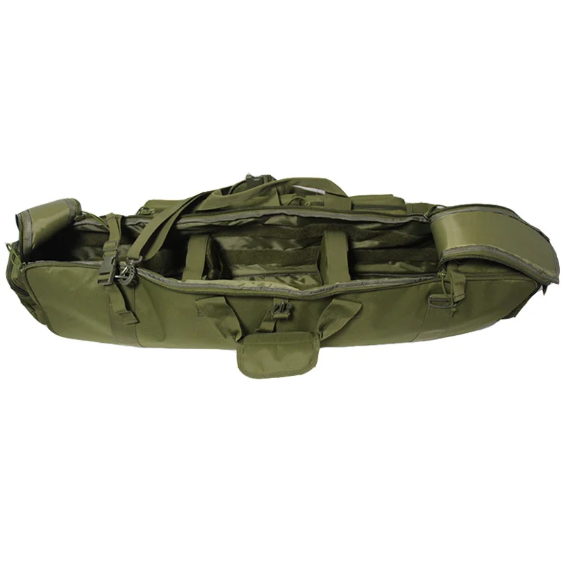 Väskor dubbelpistolväska fodral airsoft gevärväska ryggsäck för M249 M16 AR15 militär jakt bärbar pistol bärande väska med axelrem