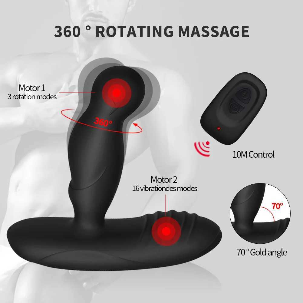 Erwachsene Spielzeug 360 Rotierenden Anal Vibratoren Heizung Anal Butt Plug Prostata Massagegerät mit Fernbedienung Ergonomisches Design Sex Spielzeug für Männer und PaareL2403