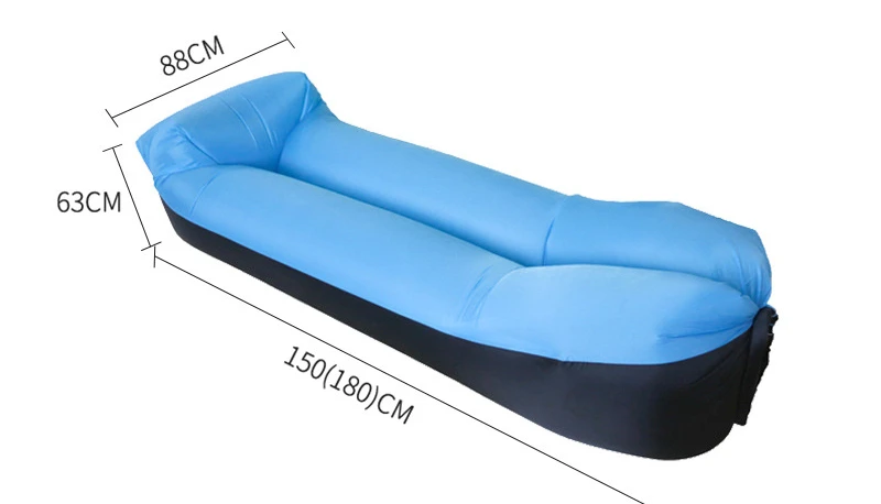 MAT Pillowshaped uppblåsbar soffa utomhus lat sovsäck bäddsoffa säng vikande hängmatta luft kudde strand gräs park luft säng camping