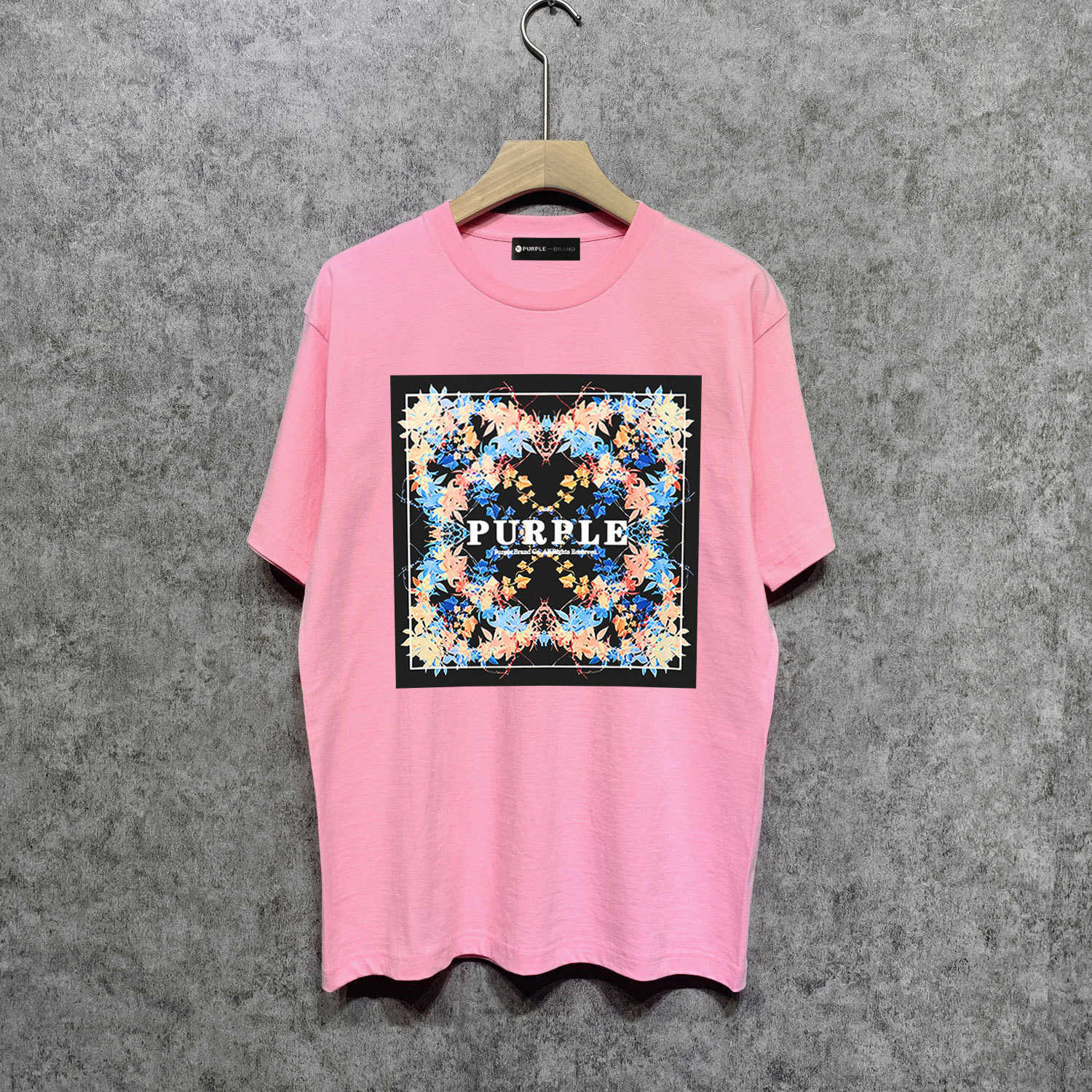 Długotrwałe modne marki fioletowa marka T-shirt z krótkim rękawem koszulka ShirtGoj2