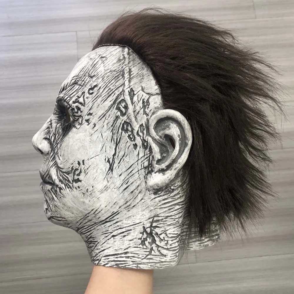 Máscaras de designer Horror 2018 Halloween Michael Myers Máscara Cosplay Assustador Sangrento Demônio Assassinos Capacete de Látex Carnaval Purim Festa Traje Adereços