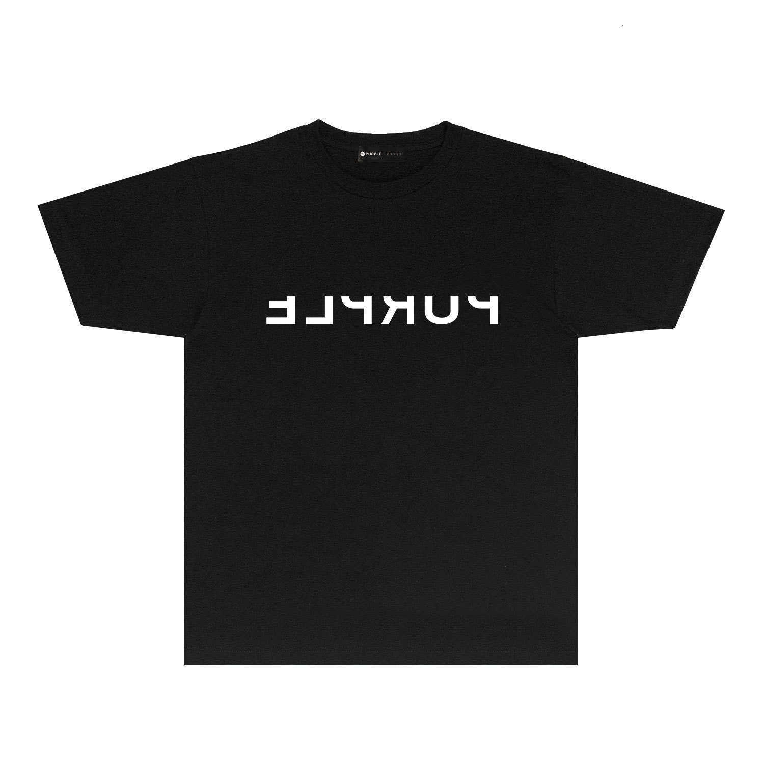 Uzun vadeli moda marka mor marka t shirt kısa kollu tişört gömlek jtzf