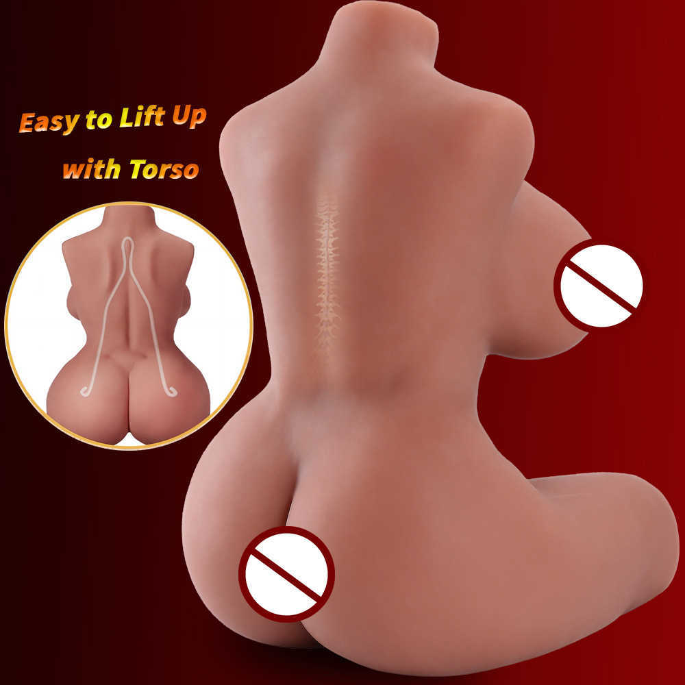 Half body Sex Doll Wheat colored half silicone solid doll non inflatable male masturbator adult sex toy 3EC4