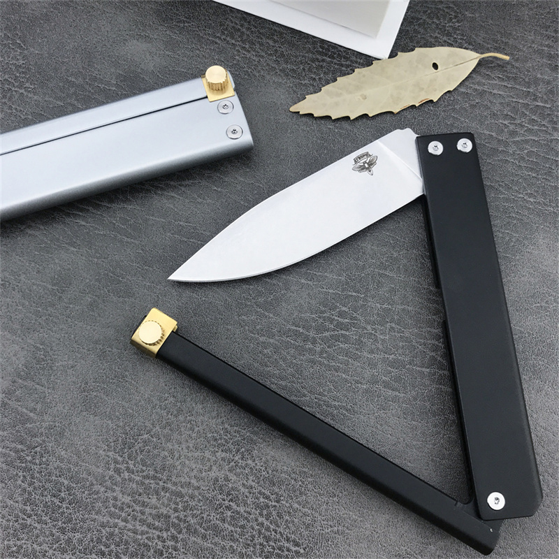 Très Excellent Theone ATROPOSKNIFE Balisong Couteaux pliants à oscillation libre réglables, faciles à transporter, couteau de poche de randonnée pour la chasse en plein air BM 42 43 3300 Outil