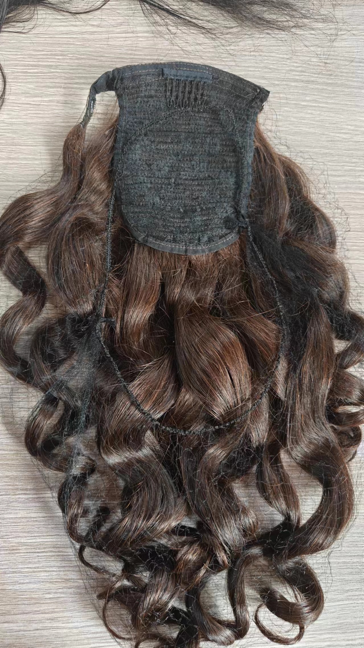 # 4 chocolat brun cordon queue de cheval cheveux humains brésilien vague de corps cheveux humains queue de cheval extensions 10-24 pouces 160 g/ensemble pour les femmes