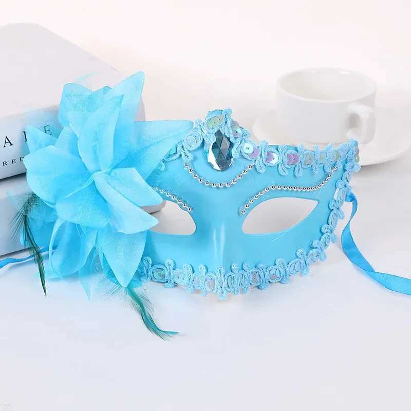 Дизайнерские маски Хэллоуин Принцесса Половина Маска Маскарад Бал-Маскарад Цветок Лилии Маска Вечеринка Принцесса Сексуальное Платье Маска