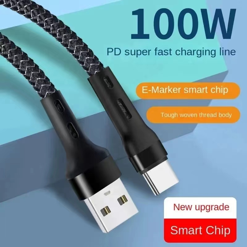 100W USB C To Type C Cable 6A Quick Fast Charge Cable Micro USB C PD Phone Charger Cord For Samsung s24 Xiaomi Huawei LG