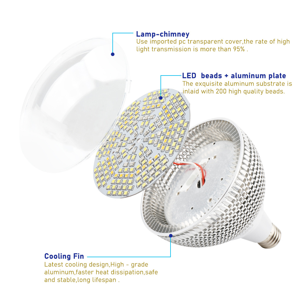 150W LED Coltiva La Luce Spettro Completo Fitolamp 200LED Pianta Coltiva Lampadina Illuminazione Fiori Semi Piante Indoor Grow Box