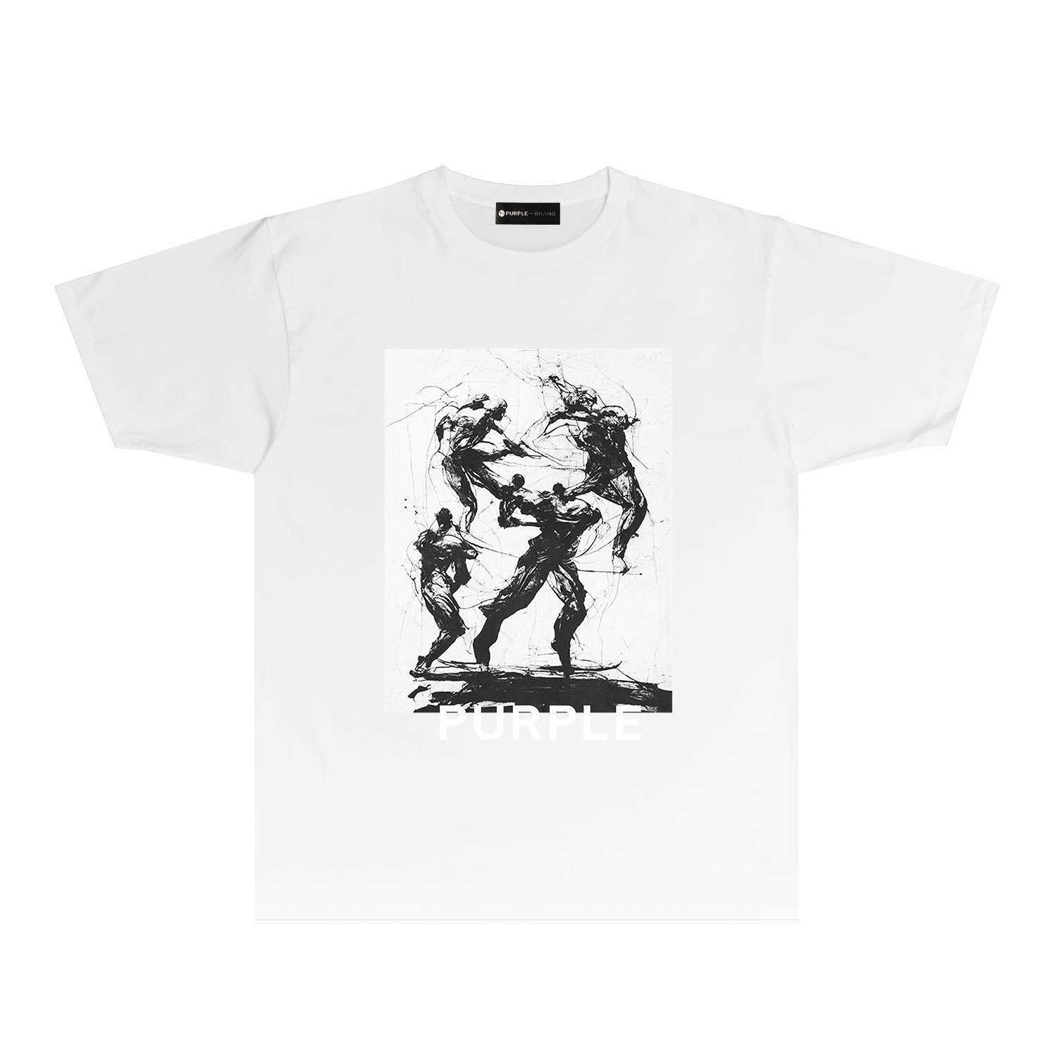 長期トレンディブランドパープルブランドTシャツ短袖Tシャツシャツsho