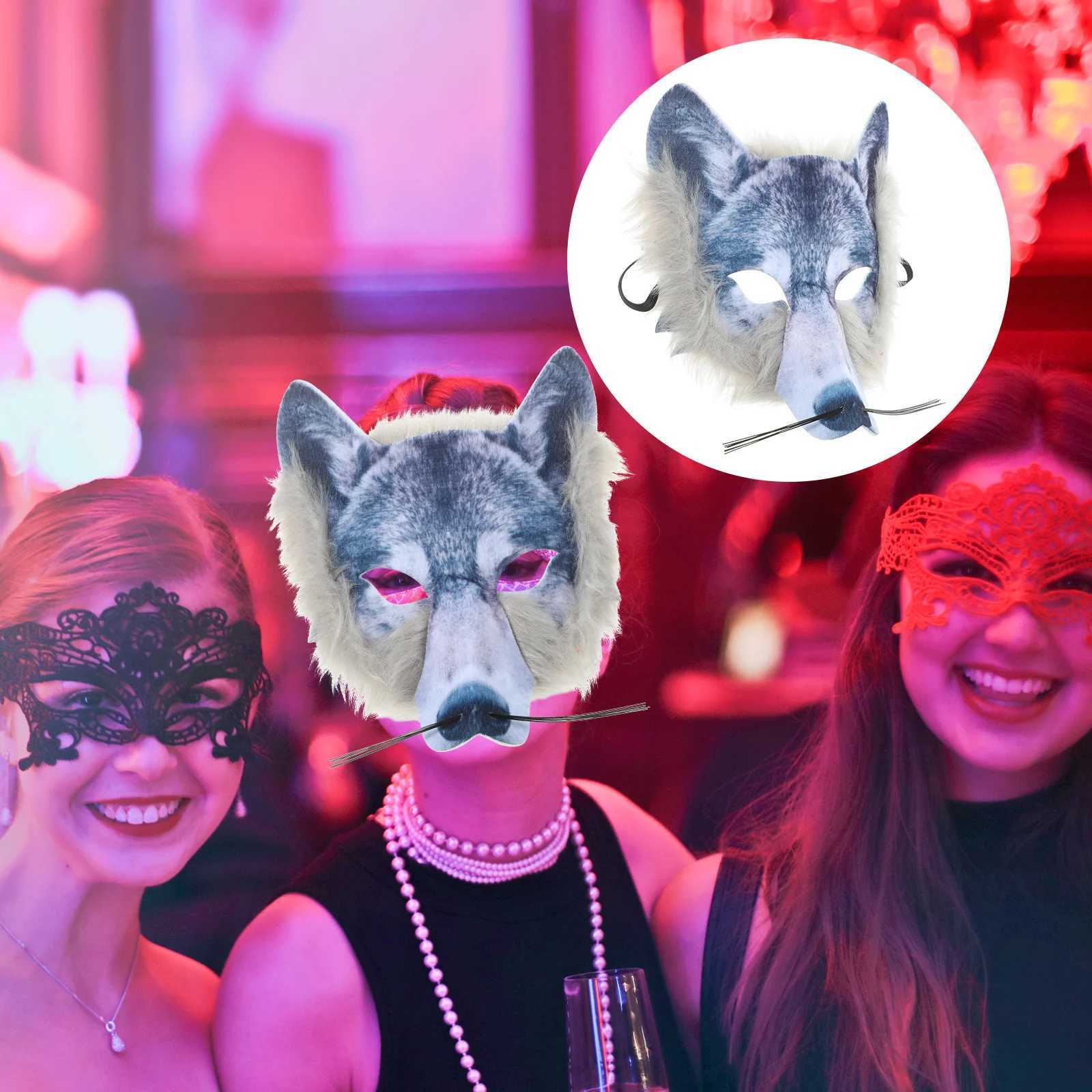 Masques de créateurs Masque d'Halloween créatif Masque de loup effrayant Cosplay Prop Halloween Party Supply
