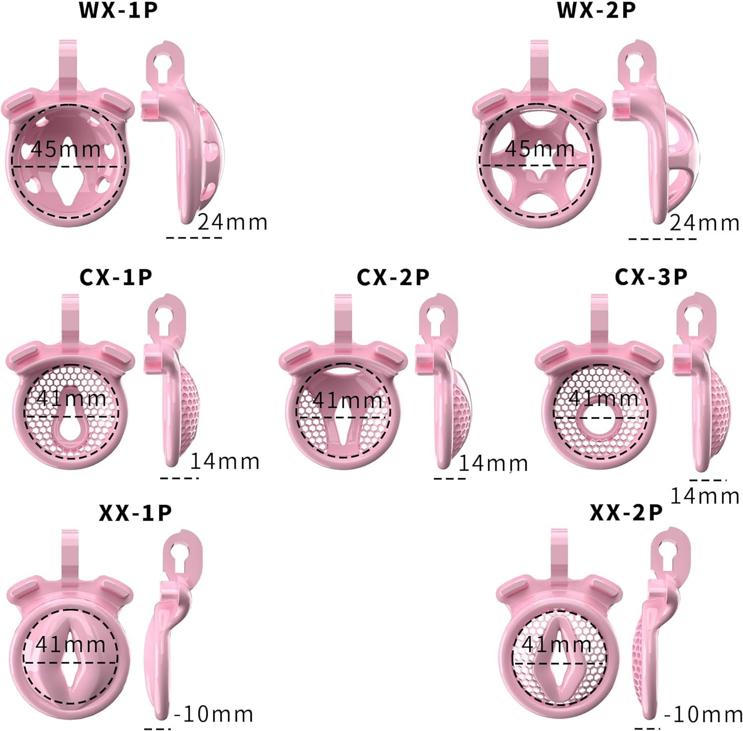 Sissy kyskhetsbur för män rosa kyskhetsapparater låser design liten kyskhet bur manlig penis bur kukburet leksaker för par sex rosa, wx-4