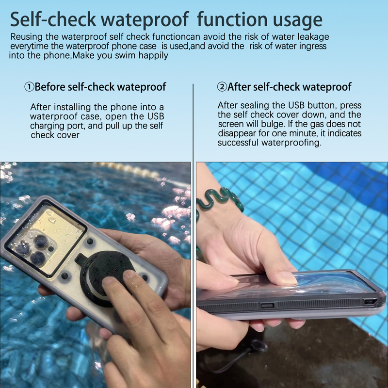 Universal Waterproof Self-Check Snorkelling 수중 다이빙 사진 터치 스크린 케이스 15 14 13 11 12 Samsung S24 A14 A15 A25 A35 LG Google Xiaomi Moto