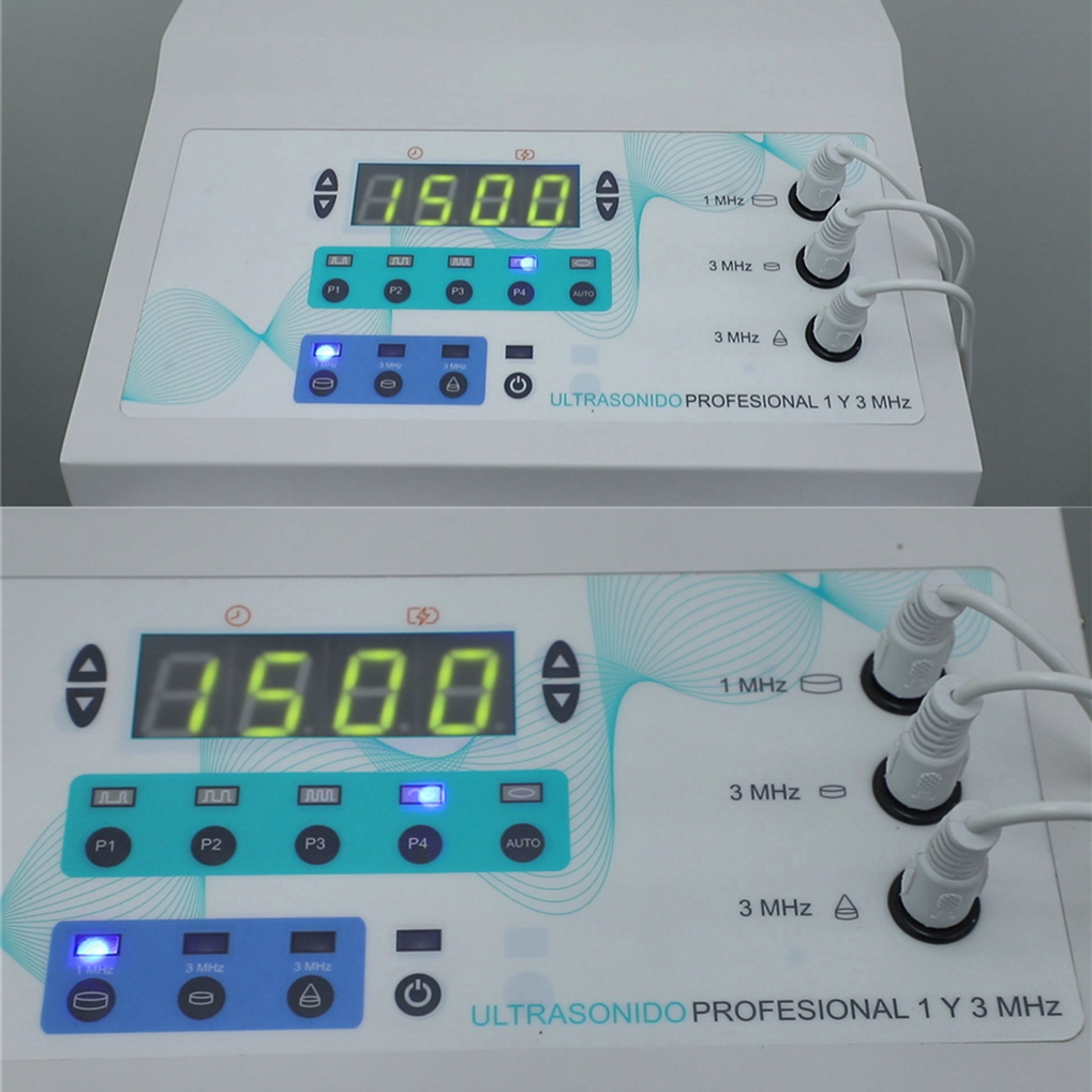 Macchina terapia ad ultrasuoni massaggio facciale ad ultrasuoni a 3 maniglie 1 mhz e 3 mhz