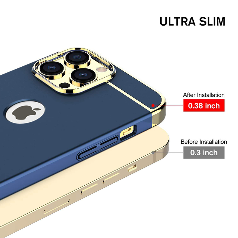 Caseist lüks 3 inç 1 kaplanmış elektroplat çerçevesi ultra ince ince sert PC Slip Matte Mat Şok geçirmez cep telefonu kasası Apple iPhone 15 14 13 12 11 Pro Max XS 8 7 Plus