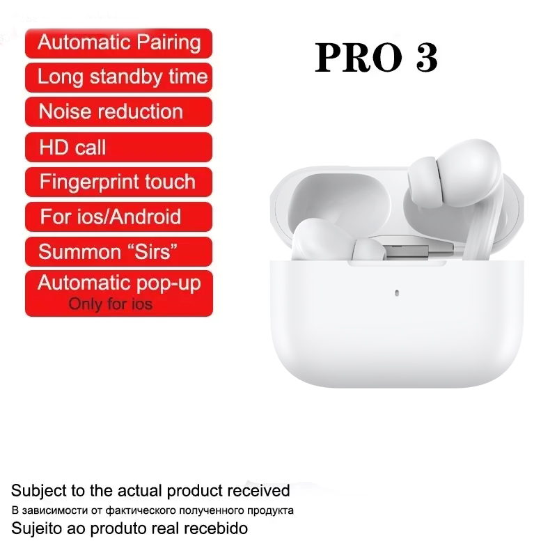 Pro3 Wireless Head Zespół słuchawkowy Nowe stereo Binaural TWS In Ear Bluetooth słuchawki do uruchamiania słuchawek sportowych Hałas Anulujący słuchawki