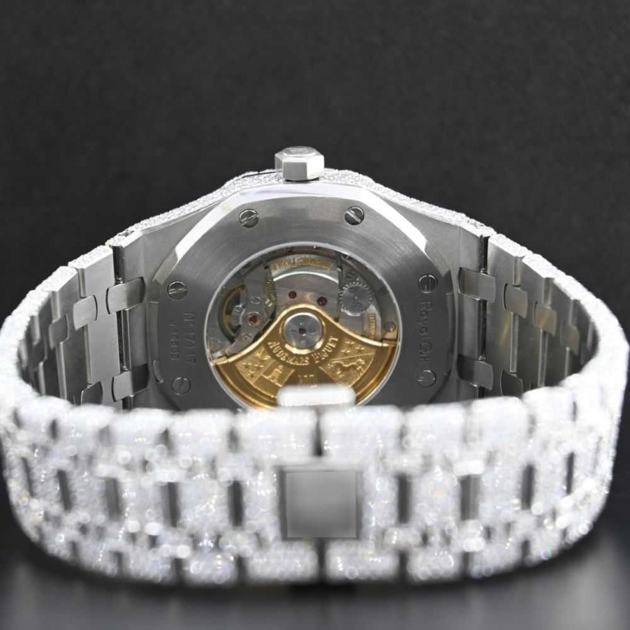 Montre-bracelets Hip Hop Diamond Watch Round Coupez toute la taille Personnaliser VVS1 Handmade Diamond Watch For Mens Diamond Watch229T