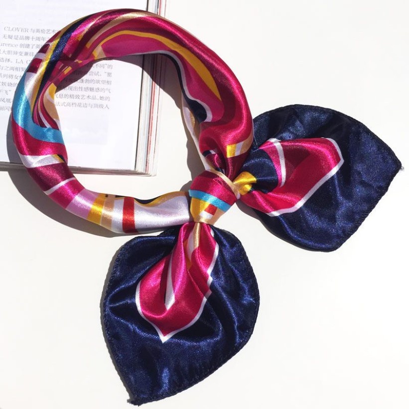 50 50 Multifunktion Silk Scarf Women Fashion Printed Scarves Hair Tie Flower Leopard Striped Ribbon Headwear Retro Neckerchief3058