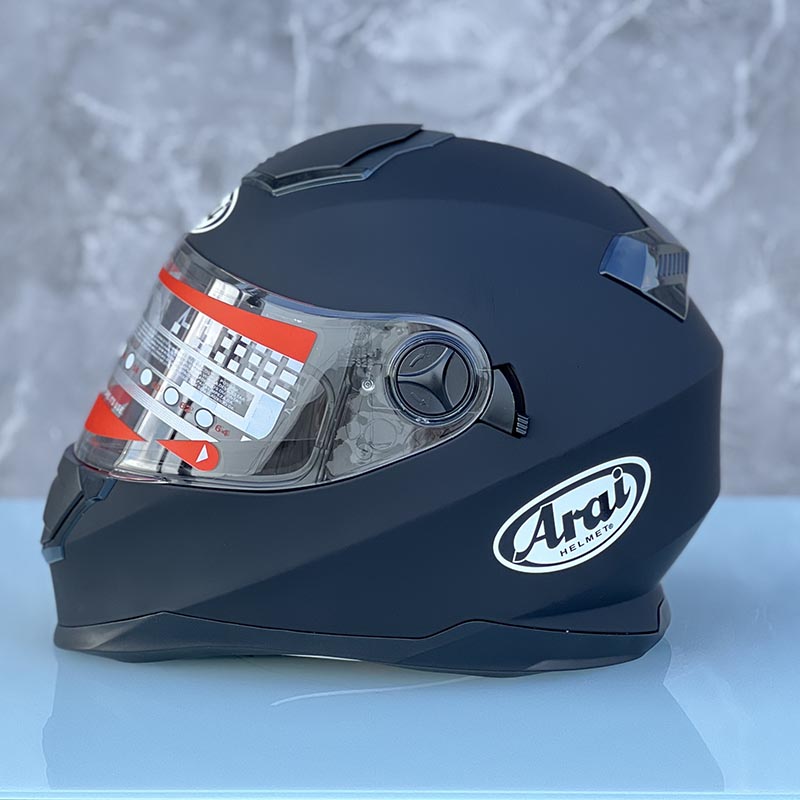 Casco integrale ARA I nero opaco con doppia visiera Casco moto fuoristrada da motocross