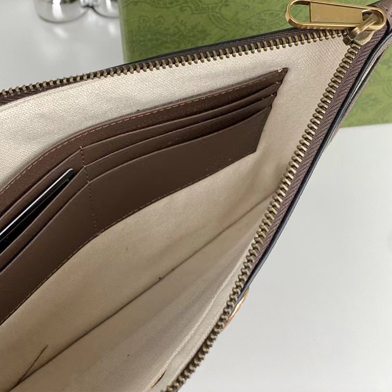 luxury letter men handbag Business wallet Large size Mens Wallet purses Classic pattern Note Compartment purses Card Holder Checkbook leather large handbag