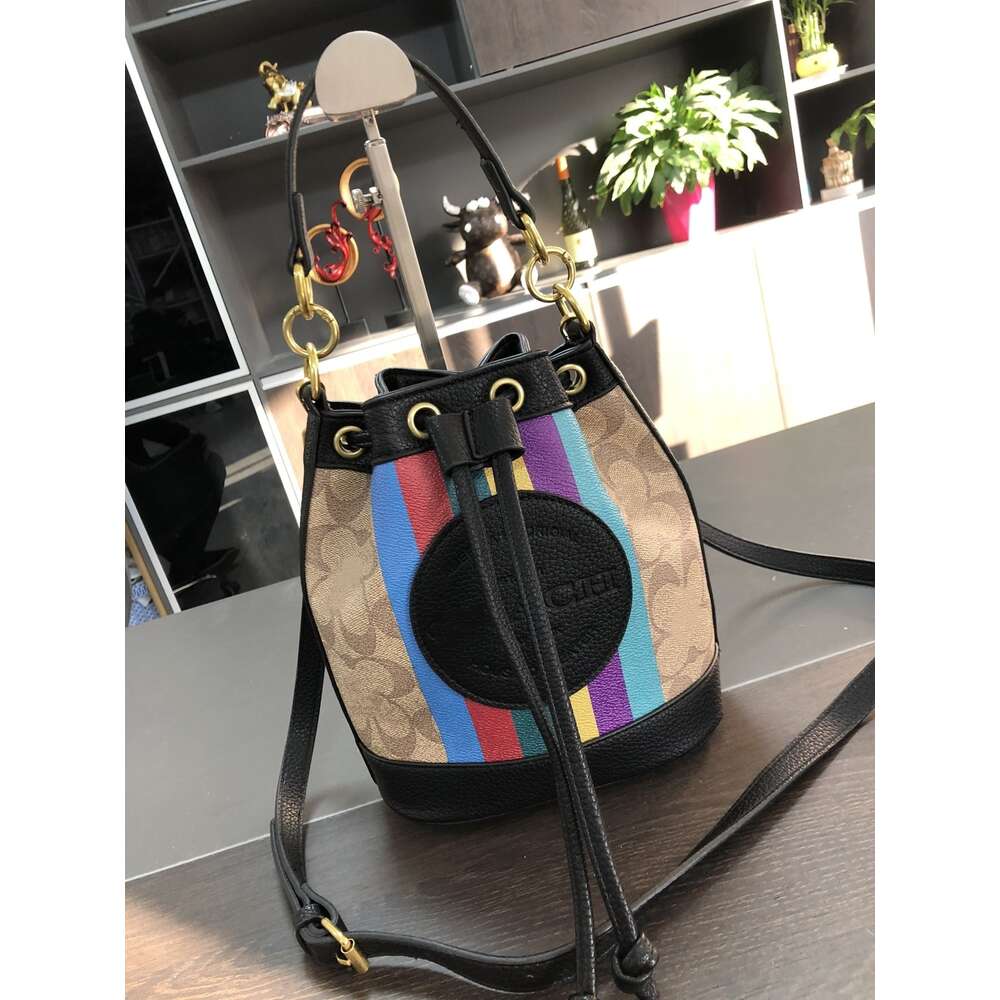 Cheap Wholesale Designer Handbags Bucket Drawstring Mini Womens Bag Dempsey One Shoulder Crossbody Macaron Rainbow