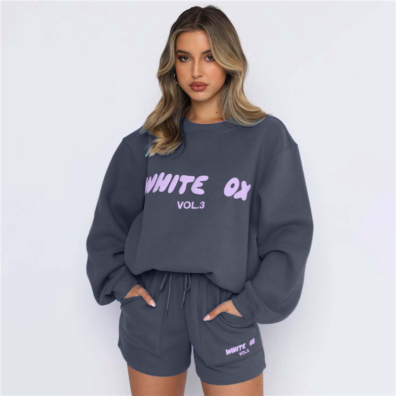 Trainingspakken voor dames Trainingspak voor meisjes Dames Hoodies + korte broek 2 tweedelige sets Truien met letterprint Sportkleding Dameskledingset Lente Zomer Vrouwelijke kleding