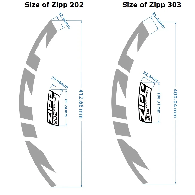 アクセサリー2021 ZIPP Firecrest Wheel Stickerセット202 303 404 808ロードバイクサイクリングデカール