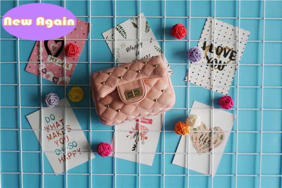 어린이 디자이너 크로스 바디 가방 소녀 검은 숄더 가방 어린이 패션 동전 지갑 아동 트렌드 리벳 지갑 작은 가방 아기 aryb012