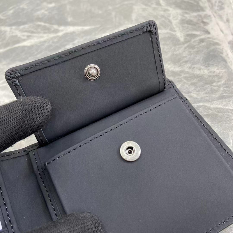 Portafoglio da uomo di alta qualità designer nero titolare della carta plaid lusso portafoglio corto da uomo borsa del progettista 5A tasca porta carte classico portamonete portafoglio pochette con scatola