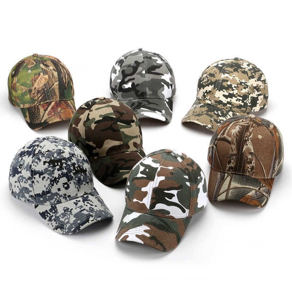 Digitala män Baseball Caps Army Tactical Camouflage Cap Outdoor Jungle Hunting Snapback Hat For Women Bone Dad Hat Q0703216G