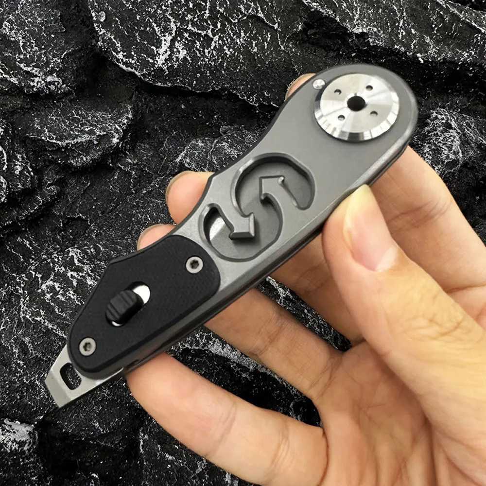 Camping Hunting Knives Mechanical Folding Knife CNC Blade Cutting Tools Hand 5 cr15mov Steel Knife Type Jackknife Outdoor Camping cwcter Survival Gadgets 240315