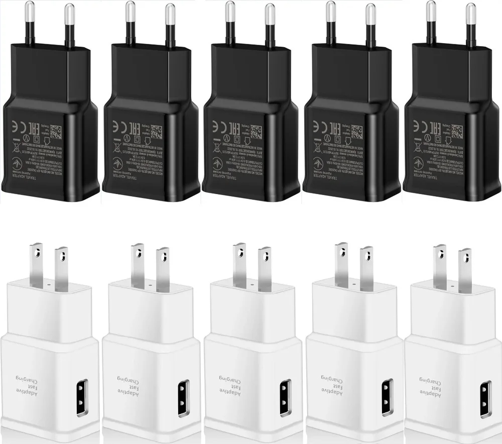 Schnellladung USB-Ladung 9V 1,67A Schnellladegerät Schnellreiseadapter für Samsung Galaxy S10 S9 S8 S7 S6 Note 10 20