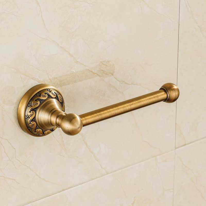 Toilet Paper Holders Toilet Paper Holder Wall Mounted Vintage Bathroom Antique Brass Roll Tissue Box Bathroom Accessories YT-13992 240313