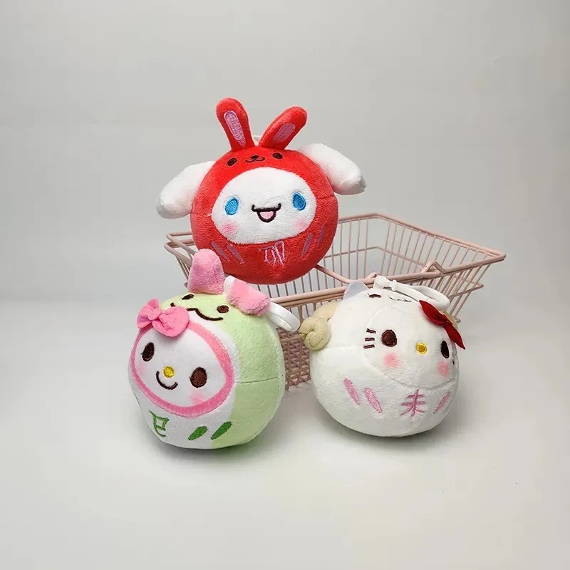 Porte-clés en peluche Kunomi, série tête de lapin, pendentif en peluche, 2024