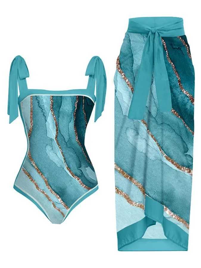 Badebekleidung S-3XL Sexy bedruckte einteilige Badeanzüge Damen geschlossener Push-Up-Body Damen-Badeanzüge Strand-Schwimmbad-Badeanzüge Wassersport 240311