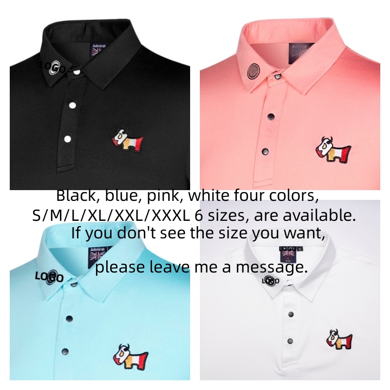 Golf Giyim Erkek Golf T-Shirt Rahat ve Nefes Alabilir Günlük Şık Gömlek Ücretsiz Nakliye