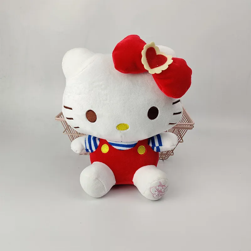 Wholesale Ribbon Love cat plush toys children`s games Playmate Backpack Keyring ornaments Thanksgiving New Year gift