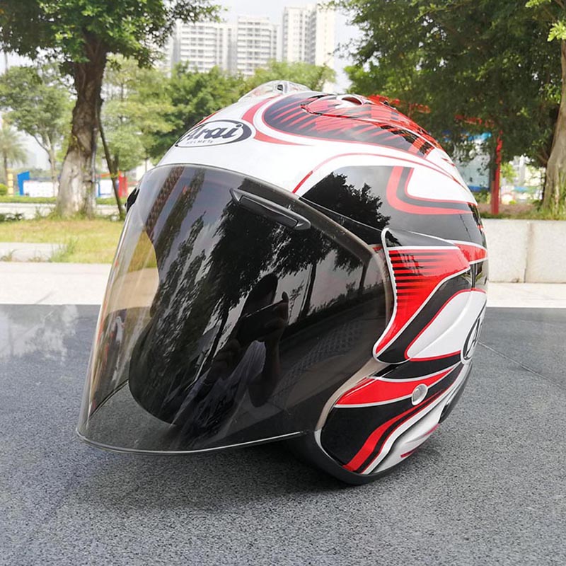 ARA I SZ-RAM 4 GHOST RED 3/4 Open Face Helmet Off Road Racing Motocross Motorcycle Helmet