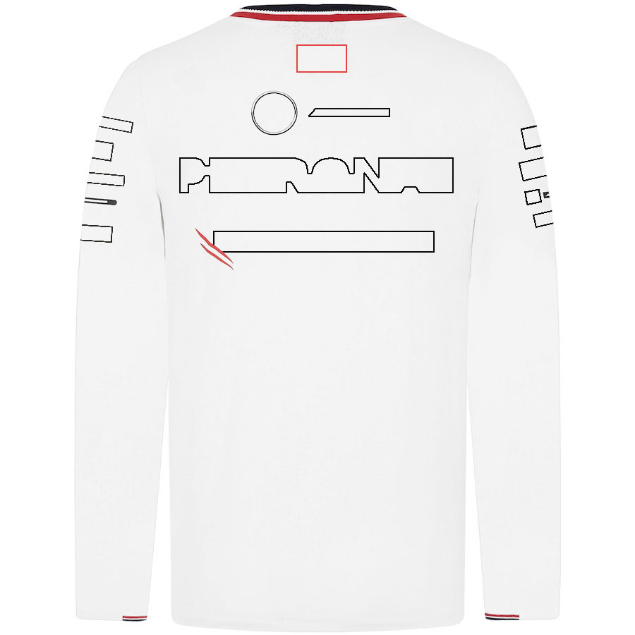 In seizoen 2024, Formule 1 Formule 1-race T-shirt met lange mouwen, teamuniform, racepak en casual T-shirt met ronde hals.