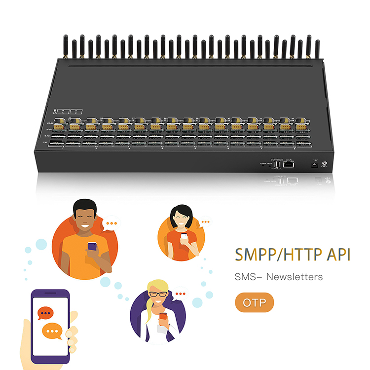 Muti-simcards SK32-128 sms gateway bulk sms modem simcard rotatie imei verander USSD/API/SMPP sneller verzendsnelheid GSMS gateway l