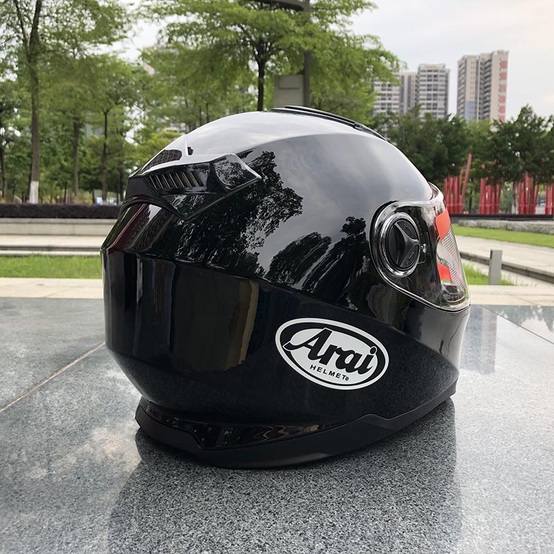 Ara I Glossy Black Dual Visors Full Face Helmet Off Road Racing Motocross Motorcykelhjälm