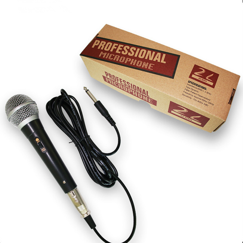 Microfono dinamico cablato da 6,5 mm Microfono professionale Mike Microfone cantare Mixer KTV Sistema microfonico Karaoke PA Amplificatore di potenza Altoparlante 3M