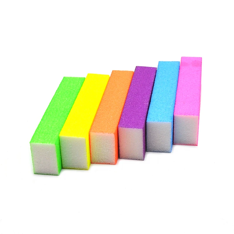 Kits 50/Neon Coloful Sponge Nail File Buffer Block Buffing Sanding Professional Nail Degreaser Tools Pedicure Manicure