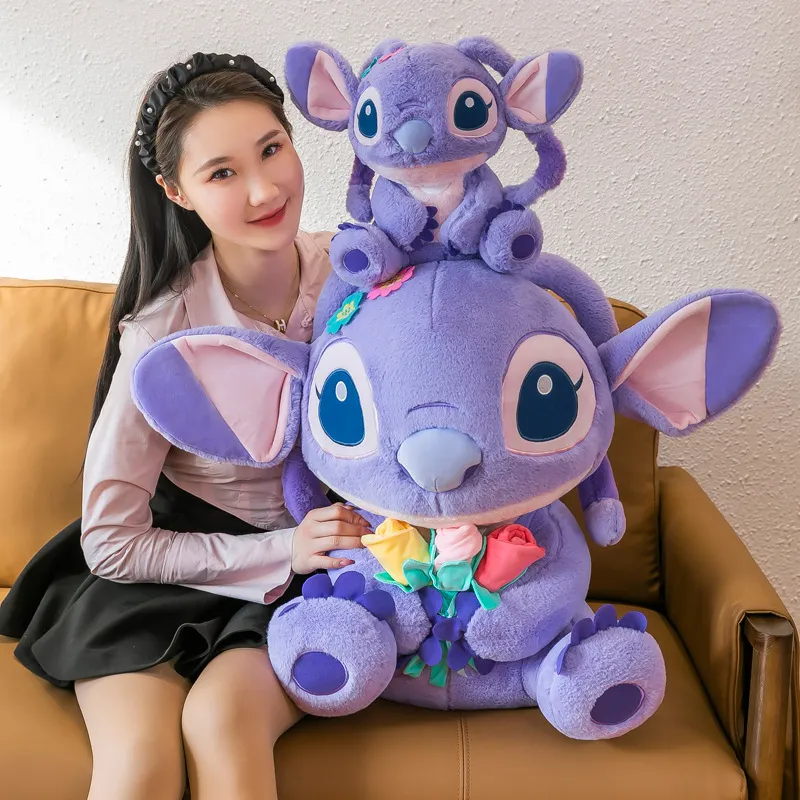 Wholesale cute purple Angie plush toys Children`s game Playmate Holiday gift doll machine prizes