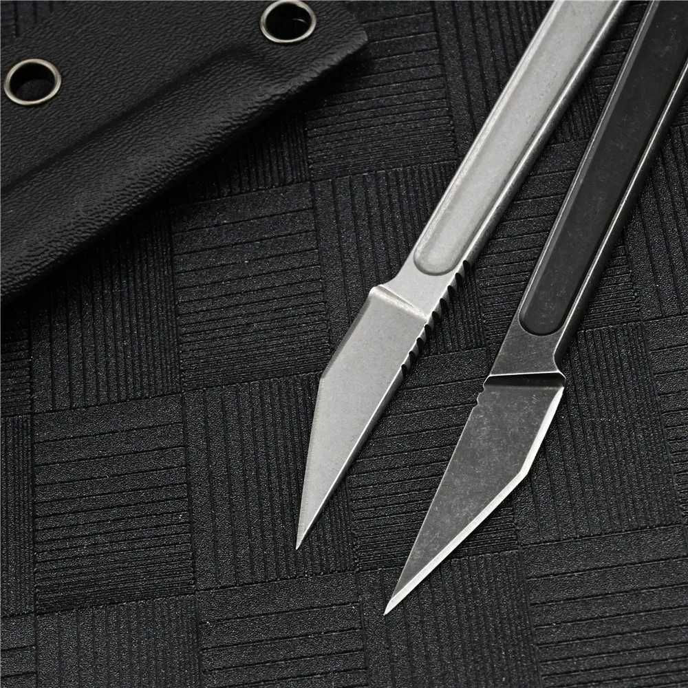 Camping Hunting Knives 3CR13MOV Rostfritt stål utomhus Taktiska överlevnad Knivar Elektrisk låda för självförsvar Blad Fixat kniv Mini EDC Tool 240312