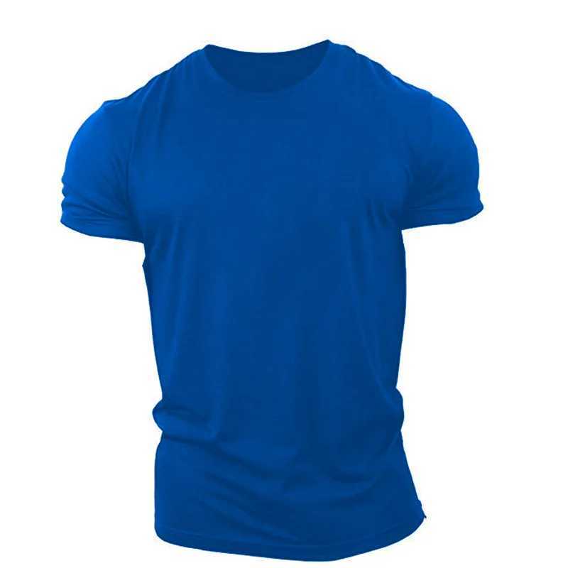 T-shirts pour hommes T-shirts vert armée pour hommes à manches courtes d'été en vrac Casual Sports Gym Tops Col rond Couleur unie Grande taille Tee-shirt masculin 6XL Top