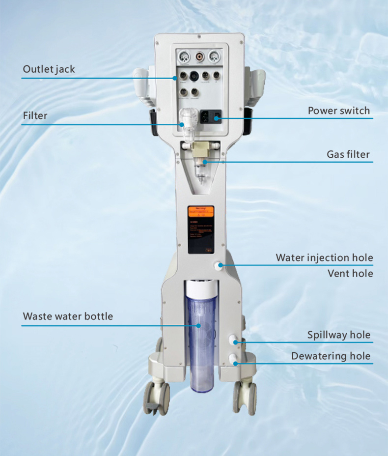 Novo produto 2024 9 em 1 máquina multifuncional de microdermoabrasão instrumento de beleza rf com oxigênio aqua star bolha de ceia facial